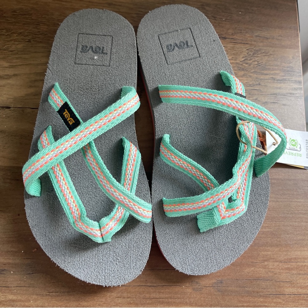 Teva Gray and Mint Sandals
